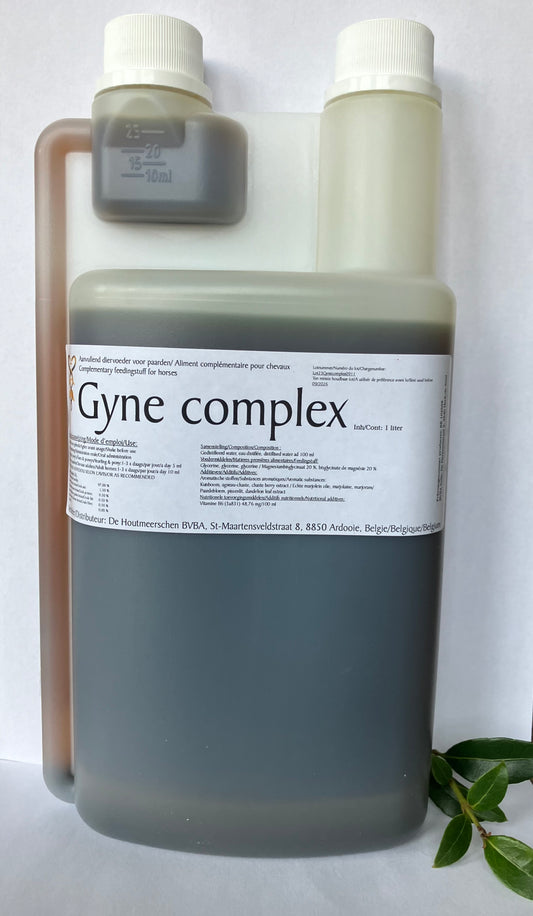 Gyne Complex 1L doseerfles geconcentreerd kruiden supplement om hormonen te balanceren bij paarden